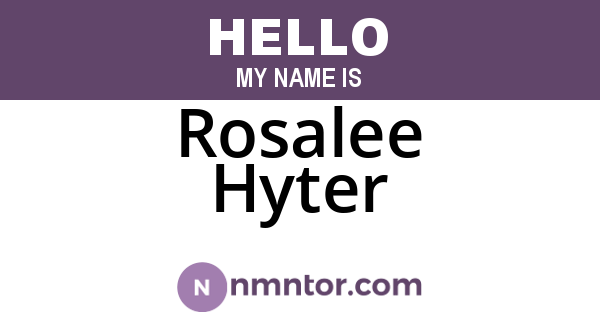 Rosalee Hyter