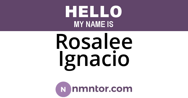 Rosalee Ignacio