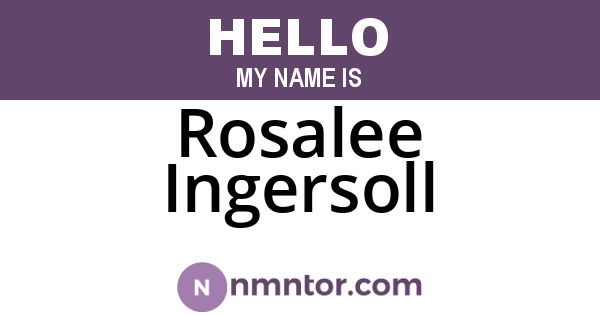 Rosalee Ingersoll