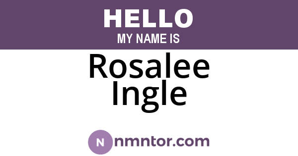 Rosalee Ingle