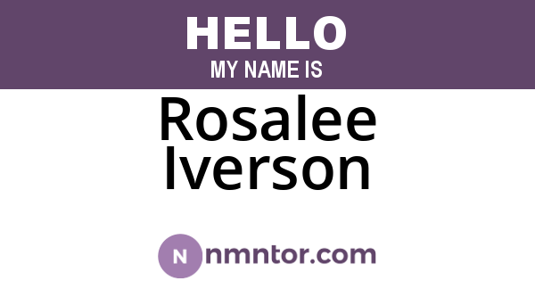 Rosalee Iverson