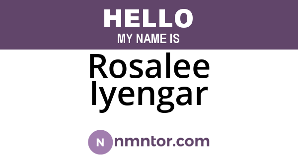Rosalee Iyengar
