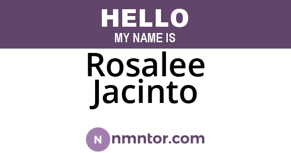 Rosalee Jacinto