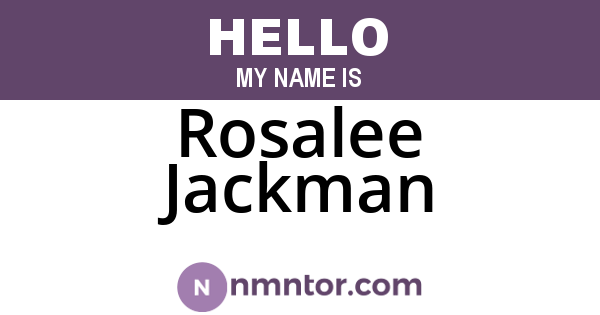 Rosalee Jackman
