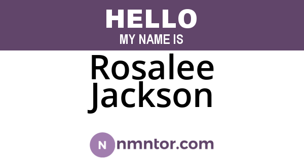 Rosalee Jackson