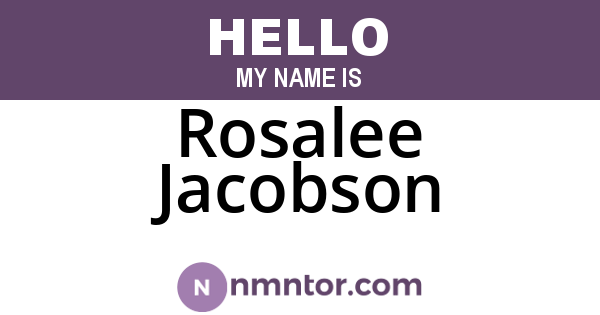 Rosalee Jacobson