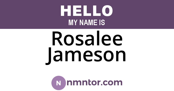 Rosalee Jameson