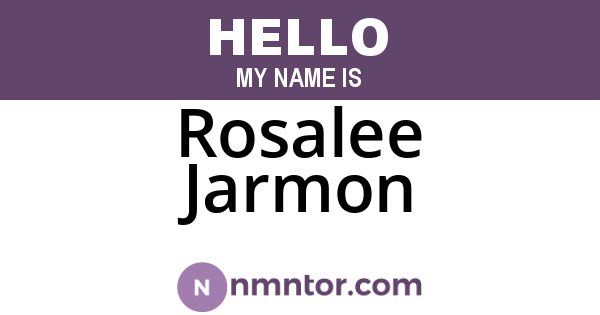 Rosalee Jarmon