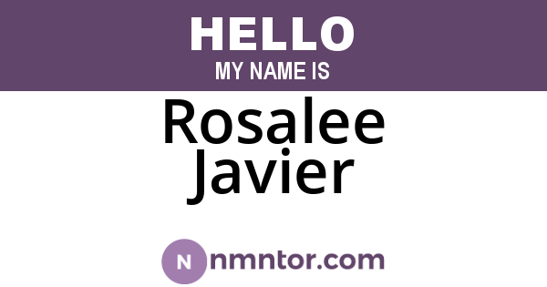 Rosalee Javier