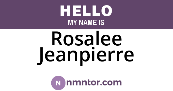 Rosalee Jeanpierre