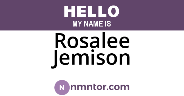 Rosalee Jemison