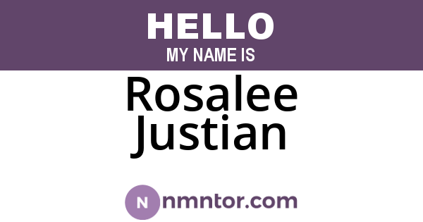 Rosalee Justian