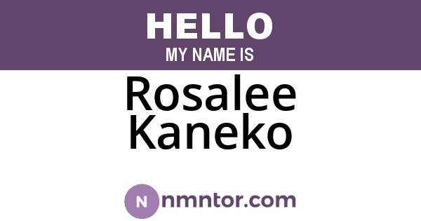 Rosalee Kaneko