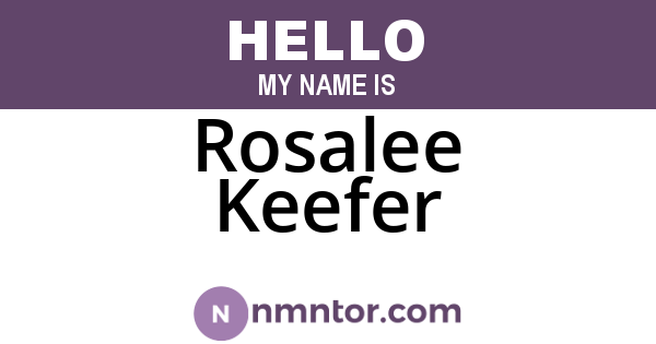 Rosalee Keefer