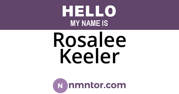 Rosalee Keeler
