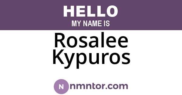 Rosalee Kypuros