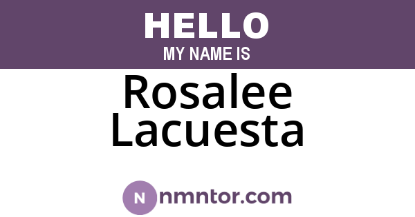 Rosalee Lacuesta