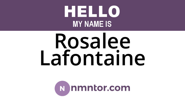 Rosalee Lafontaine