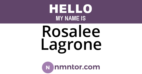 Rosalee Lagrone