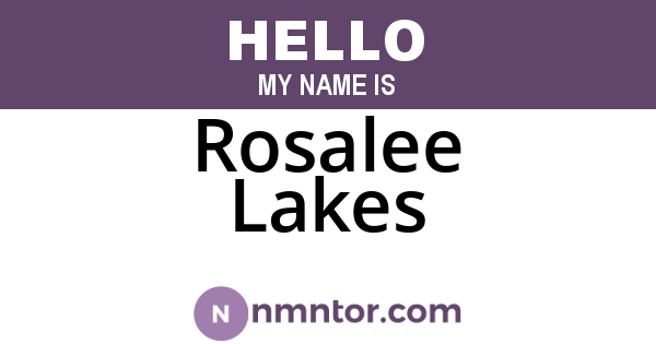 Rosalee Lakes