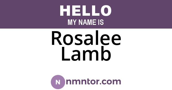 Rosalee Lamb