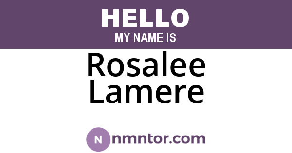 Rosalee Lamere