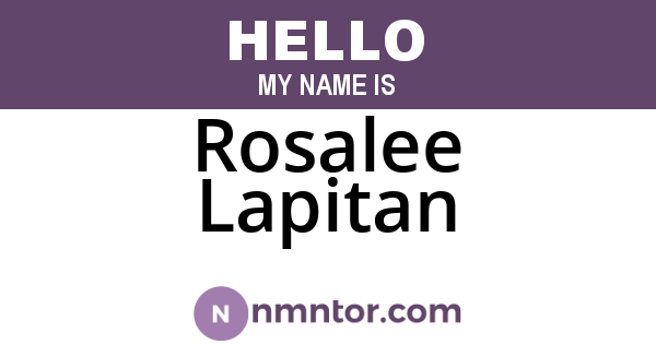 Rosalee Lapitan