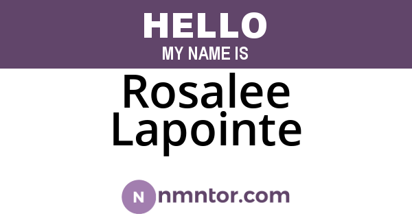 Rosalee Lapointe