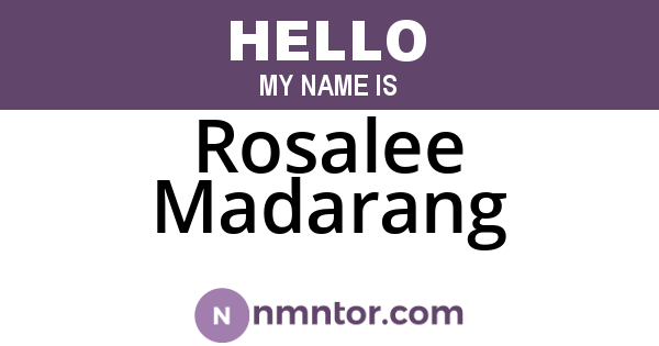 Rosalee Madarang