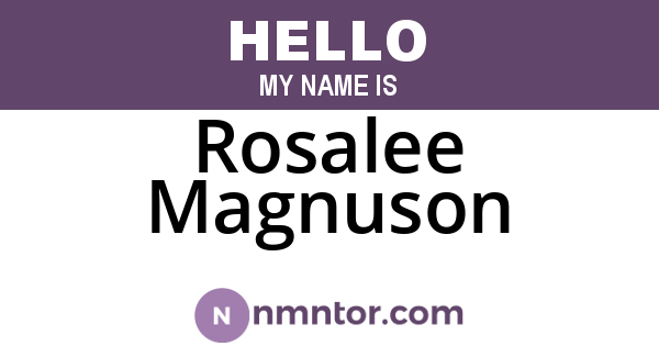 Rosalee Magnuson
