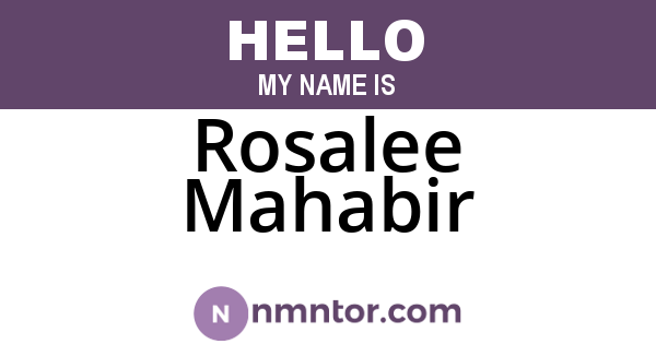 Rosalee Mahabir