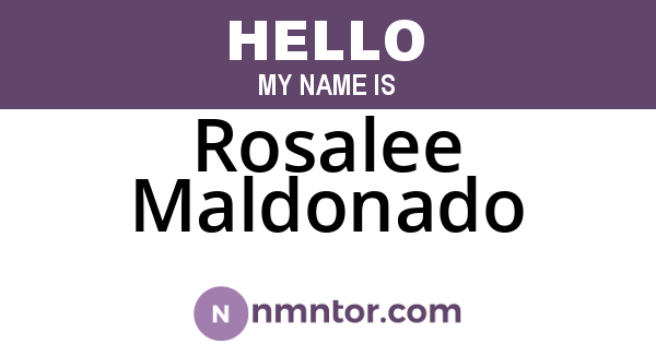Rosalee Maldonado