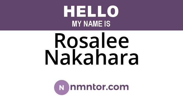 Rosalee Nakahara