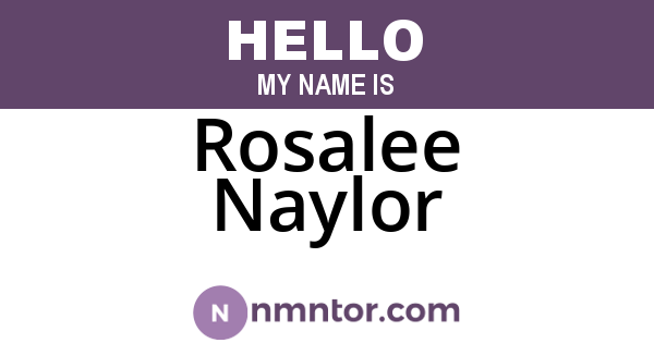 Rosalee Naylor