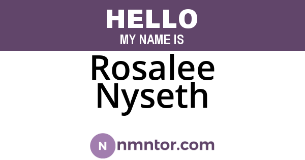Rosalee Nyseth