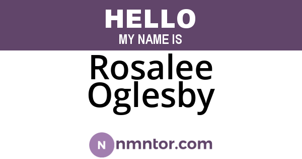 Rosalee Oglesby