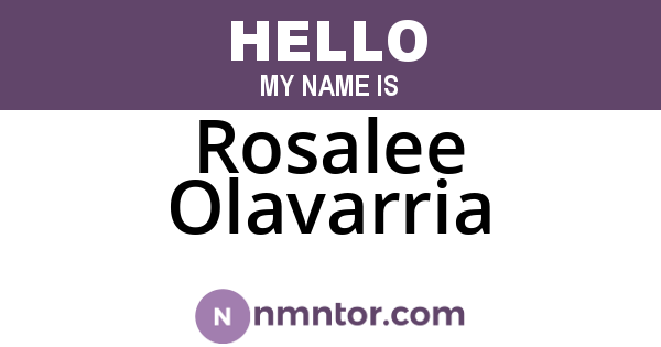 Rosalee Olavarria