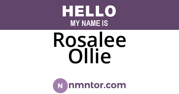 Rosalee Ollie