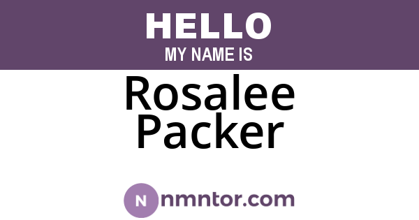 Rosalee Packer