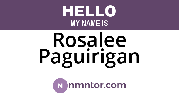 Rosalee Paguirigan