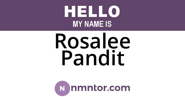 Rosalee Pandit