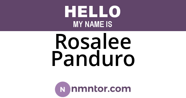 Rosalee Panduro