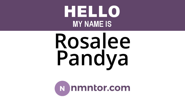 Rosalee Pandya
