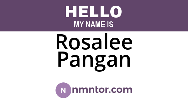 Rosalee Pangan