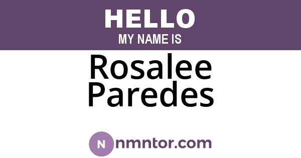 Rosalee Paredes