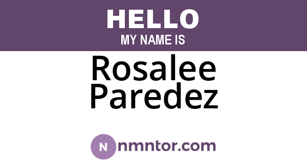 Rosalee Paredez