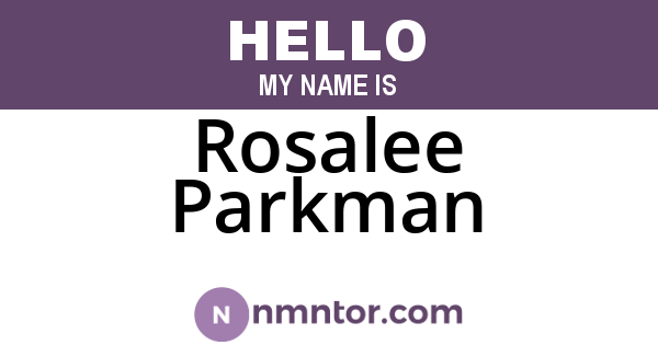 Rosalee Parkman