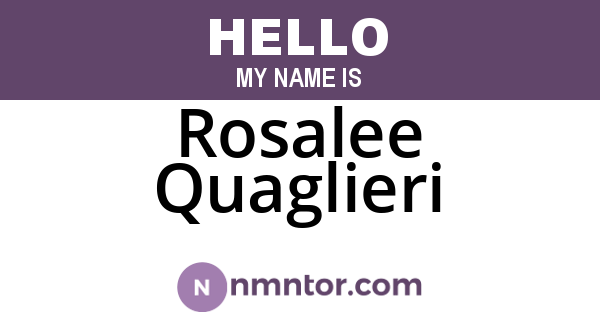 Rosalee Quaglieri