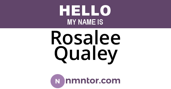 Rosalee Qualey