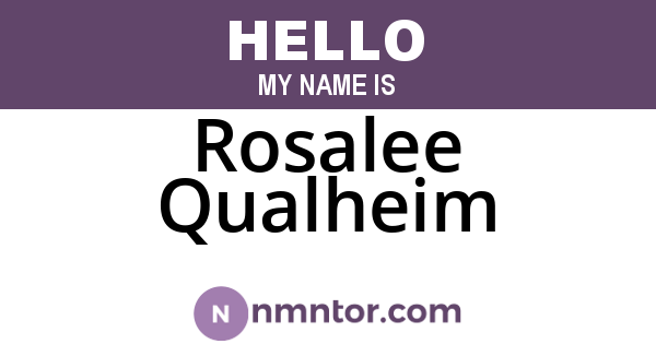 Rosalee Qualheim